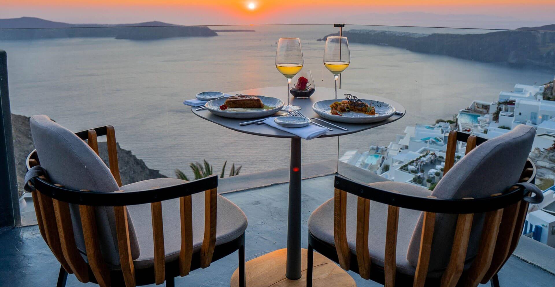 santorini romantic dinner